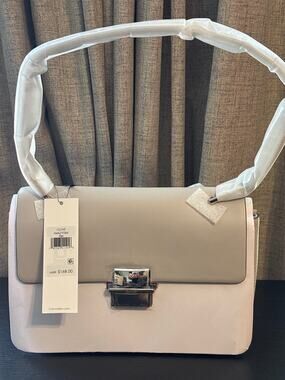 NWT CALVIN KLEIN CLOVE TRIPLE COMPARTMENT TOTE SHOULDER BAG GRAY